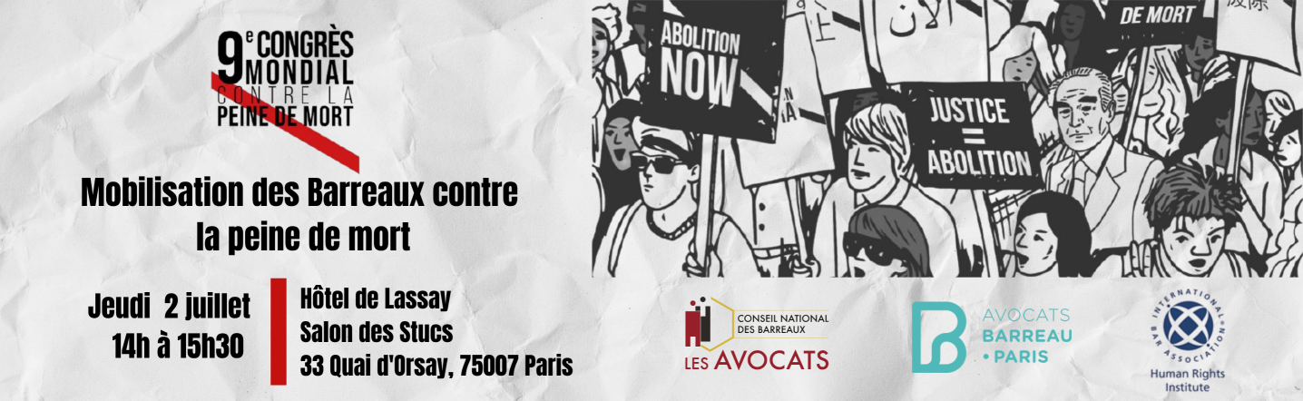 Mobilisation barreaux contre peine de mort 1