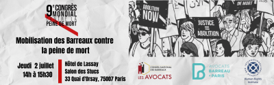 Mobilisation barreaux contre peine de mort