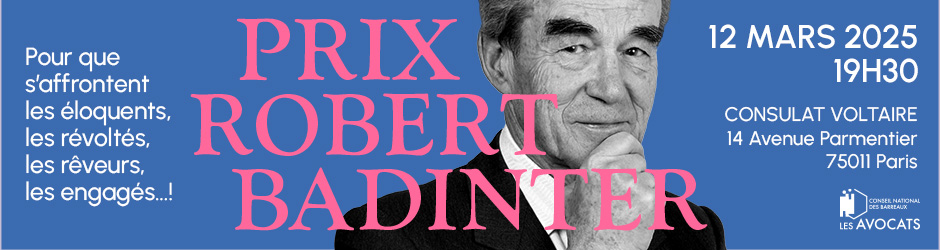 Bannière Prix Robert Badinter 